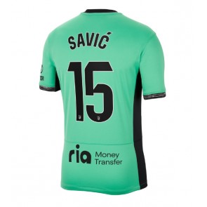 Lacne Muži Futbalové dres Atletico Madrid Stefan Savic #15 2023-24 Krátky Rukáv - Tretina